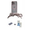MARSİLYAN™- iPhone 12 Pro Max Kılıf Eksen Özel Seri - Şeffaf Royal Nano Ekran Koruyucu + Renkli Kamera Lens Koruma Cam - PE
