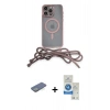 MARSİLYAN™- iPhone 12 Pro Max Kılıf Eksen Özel Seri - Şeffaf Royal Nano Ekran Koruyucu + Renkli Kamera Lens Koruma Cam - YL
