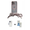 MARSİLYAN™- iPhone 12 Pro Max Kılıf Eksen Özel Seri - Şeffaf Royal Nano Ekran Koruyucu + Shine Kamera Lens - LT
