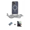 MARSİLYAN™- iPhone 12 Pro Max Kılıf Eksen Özel Seri - Şeffaf Temperli Cam Ekran Koruyucu + Metal Kamera Lens Koruma Cam - KI