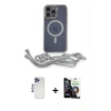 MARSİLYAN™- iPhone 12 Pro Max Kılıf Eksen Özel Seri - Şeffaf Temperli Cam Ekran Koruyucu + Shine Kamera Lens - LT