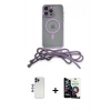 MARSİLYAN™- iPhone 12 Pro Max Kılıf Eksen Özel Seri - Şeffaf Temperli Cam Ekran Koruyucu + Shine Kamera Lens - LT