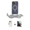 MARSİLYAN™- iPhone 12 Pro Max Kılıf Eksen Özel Seri - Şeffaf Temperli Cam Ekran Koruyucu + Shine Kamera Lens - GD