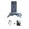 MARSİLYAN™- iPhone 12 Pro Max Kılıf Eksen Özel Seri - Şeffaf Temperli Cam Ekran Koruyucu + Shine Kamera Lens - GD