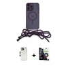 MARSİLYAN™- iPhone 12 Pro Max Kılıf Eksen Özel Seri - Şeffaf Temperli Cam Ekran Koruyucu + Shine Kamera Lens - GD