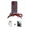 MARSİLYAN™- iPhone 12 Pro Max Kılıf Eksen Özel Seri - Şeffaf Temperli Cam Ekran Koruyucu + Shine Kamera Lens - GD