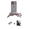 MARSİLYAN™- iPhone 12 Pro Max Kılıf Eksen Özel Seri - Şeffaf Temperli Cam Ekran Koruyucu + Sierra Blue Shine Kamera Lens Koruma Cam