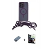 MARSİLYAN™- iPhone 12 Pro Max Kılıf Eksen Özel Seri - Şeffaf Temperli Cam Ekran Koruyucu + Siyah Shine Kamera Lens Koruma Cam