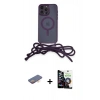 MARSİLYAN™- iPhone 12 Pro Max Kılıf Eksen Özel Seri - Şeffaf Temperli Cam Ekran Koruyucu + Renkli Kamera Lens Koruma Cam - TU