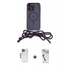 MARSİLYAN™- iPhone 12 Pro Max Kılıf Eksen Özel Seri - Şeffaf Uv Polymer Nano Ekran Koruyucu + Shine Kamera Lens - LT