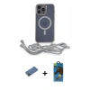 MARSİLYAN™- iPhone 12 Pro Max Kılıf Eksen Özel Seri - Siyah 18D Cam Ekran Koruyucu + Shine Kamera Lens Koruma Cam - GD