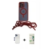 MARSİLYAN™- iPhone 12 Pro Max Kılıf Eksen Özel Seri - Siyah 20D Premium Cam Ekran Koruyucu + Shine Kamera Lens - LT