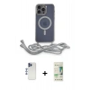 MARSİLYAN™- iPhone 12 Pro Max Kılıf Eksen Özel Seri - Siyah 20D Premium Cam Ekran Koruyucu + Shine Kamera Lens - LT