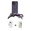 MARSİLYAN™- iPhone 12 Pro Max Kılıf Eksen Özel Seri - Siyah 20D Premium Cam Ekran Koruyucu + Shine Kamera Lens - LT