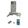 MARSİLYAN™- iPhone 12 Pro Max Kılıf Eksen Özel Seri - Siyah 34D Izgaralı Cam + Shine Kamera Lens Koruma Cam - GD