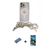 MARSİLYAN™- iPhone 12 Pro Max Kılıf Eksen Özel Seri - Siyah 34D Izgaralı Cam + Shine Kamera Lens Koruma Cam - GD