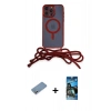 MARSİLYAN™- iPhone 12 Pro Max Kılıf Eksen Özel Seri - Siyah 34D Izgaralı Cam + Shine Kamera Lens Koruma Cam - GS