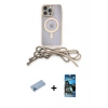 MARSİLYAN™- iPhone 12 Pro Max Kılıf Eksen Özel Seri - Siyah 34D Izgaralı Cam + Shine Kamera Lens Koruma Cam - MI