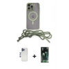MARSİLYAN™- iPhone 12 Pro Max Kılıf Eksen Özel Seri - Siyah 360 Mat Full Body Arka Koruyucu + Lacivert Shine Kamera Lens