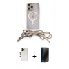 MARSİLYAN™- iPhone 12 Pro Max Kılıf Eksen Özel Seri - Siyah 3D Antistatik Hayalet Cam Ekran Koruyucu + Shine Kamera Lens - GD