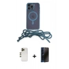 MARSİLYAN™- iPhone 12 Pro Max Kılıf Eksen Özel Seri - Siyah 3D Antistatik Hayalet Cam Ekran Koruyucu + Shine Kamera Lens - GD