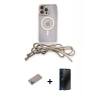 MARSİLYAN™- iPhone 12 Pro Max Kılıf Eksen Özel Seri - Siyah 3D Antistatik Hayalet Cam Ekran Koruyucu + Sierra Blue Shine Kamera Lens Koruma Cam