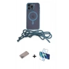 MARSİLYAN™- iPhone 12 Pro Max Kılıf Eksen Özel Seri - Siyah 3D Antistatik Seramik Nano Ekran Koruyucu + Shine Kamera Lens Koruma Cam - SABE