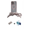 MARSİLYAN™- iPhone 12 Pro Max Kılıf Eksen Özel Seri - Siyah 3D Antistatik Seramik Nano Ekran Koruyucu + Shine Kamera Lens Koruma Cam - SABE