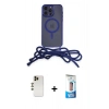 MARSİLYAN™- iPhone 12 Pro Max Kılıf Eksen Özel Seri - Siyah 5D Eko Cam Ekran Koruyucu + Shine Kamera Lens - GD