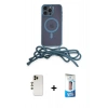 MARSİLYAN™- iPhone 12 Pro Max Kılıf Eksen Özel Seri - Siyah 5D Eko Cam Ekran Koruyucu + Shine Kamera Lens - GD