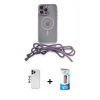 MARSİLYAN™- iPhone 12 Pro Max Kılıf Eksen Özel Seri - Siyah 5D Eko Cam Ekran Koruyucu + Lacivert Shine Kamera Lens