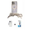 MARSİLYAN™- iPhone 12 Pro Max Kılıf Eksen Özel Seri - Siyah 5D Eko Cam Ekran Koruyucu + Lacivert Shine Kamera Lens