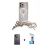 MARSİLYAN™- iPhone 12 Pro Max Kılıf Eksen Özel Seri - Siyah 5D Eko Cam Ekran Koruyucu + Neon Fosforlu Kamera Lens - YL