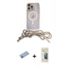 MARSİLYAN™- iPhone 12 Pro Max Kılıf Eksen Özel Seri - Siyah 6D Mat Seramik Hayalet Nano Ekran Koruyucu + Mavi Shine Kamera Lens Koruma Cam