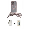 MARSİLYAN™- iPhone 12 Pro Max Kılıf Eksen Özel Seri - Siyah 6D Mat Seramik Hayalet Nano Ekran Koruyucu + Shine Kamera Lens - GD