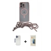 MARSİLYAN™- iPhone 12 Pro Max Kılıf Eksen Özel Seri - Siyah 6D Mat Seramik Hayalet Nano Ekran Koruyucu + Shine Kamera Lens - LT