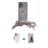 MARSİLYAN™- iPhone 12 Pro Max Kılıf Eksen Özel Seri - Siyah Bilvis Hayalet Cam Ekran Koruyucu + Shine Kamera Lens - GD