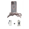 MARSİLYAN™- iPhone 12 Pro Max Kılıf Eksen Özel Seri - Siyah Bilvis Hayalet Cam Ekran Koruyucu + Shine Kamera Lens - LT