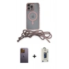 MARSİLYAN™- iPhone 12 Pro Max Kılıf Eksen Özel Seri - Siyah Bilvis Hayalet Cam Ekran Koruyucu + Neon Fosforlu Kamera Lens - SI