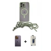 MARSİLYAN™- iPhone 12 Pro Max Kılıf Eksen Özel Seri - Siyah Bilvis Hayalet Cam Ekran Koruyucu + Neon Fosforlu Kamera Lens - SI