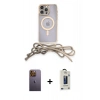 MARSİLYAN™- iPhone 12 Pro Max Kılıf Eksen Özel Seri - Siyah Bilvis Hayalet Cam Ekran Koruyucu + Neon Fosforlu Kamera Lens - SI