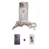 MARSİLYAN™- iPhone 12 Pro Max Kılıf Eksen Özel Seri - Siyah Joko 5D Cam + Neon Fosforlu Kamera Lens - BZ