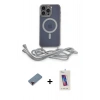 MARSİLYAN™- iPhone 12 Pro Max Kılıf Eksen Özel Seri - Siyah Joko 5D Cam + Metal Kamera Lens Koruma Cam - KI