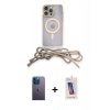MARSİLYAN™- iPhone 12 Pro Max Kılıf Eksen Özel Seri - Siyah Joko 5D Cam + Neon Fosforlu Kamera Lens - MI