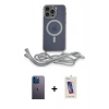 MARSİLYAN™- iPhone 12 Pro Max Kılıf Eksen Özel Seri - Siyah Joko 5D Cam + Neon Fosforlu Kamera Lens - MI