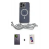 MARSİLYAN™- iPhone 12 Pro Max Kılıf Eksen Özel Seri - Siyah Joko 5D Cam + Neon Fosforlu Kamera Lens - YL