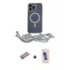 MARSİLYAN™- iPhone 12 Pro Max Kılıf Eksen Özel Seri - Siyah Joko 5D Cam + Shine Kamera Lens Koruma Cam - SABE