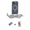 MARSİLYAN™- iPhone 12 Pro Max Kılıf Eksen Özel Seri - Siyah Joko 5D Cam + Shine Kamera Lens Koruma Cam - SH