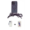 MARSİLYAN™- iPhone 12 Pro Max Kılıf Eksen Özel Seri - Siyah Joko 5D Cam + Shine Kamera Lens - LT