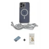 MARSİLYAN™- iPhone 12 Pro Max Kılıf Eksen Özel Seri - Siyah Mat Seramik Nano Ekran Koruyucu + Gökkuşağı Shine Kamera Lens Koruma Cam
